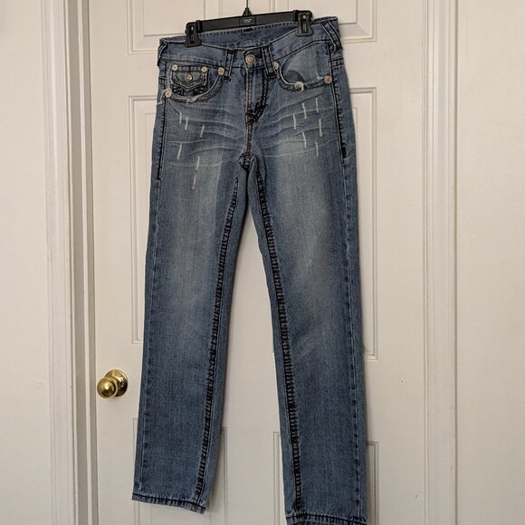 True Religion Men's  Relaxed Straight  Size 34 Blue . - Picture 2 of 16